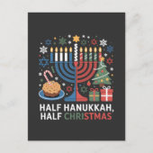 ハーフクリスマスハーフハヌッカクリスムカおもしろい 案内ポストカード (正面)