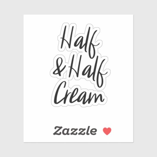 ハーフクリーム収納ステッカー シール (シート)