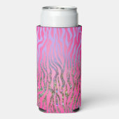 ハーフグリッターピンクタイガープリント スリム缶クーラー (Seltzer裏面)