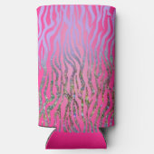 ハーフグリッターピンクタイガープリント スリム缶クーラー (裏面)