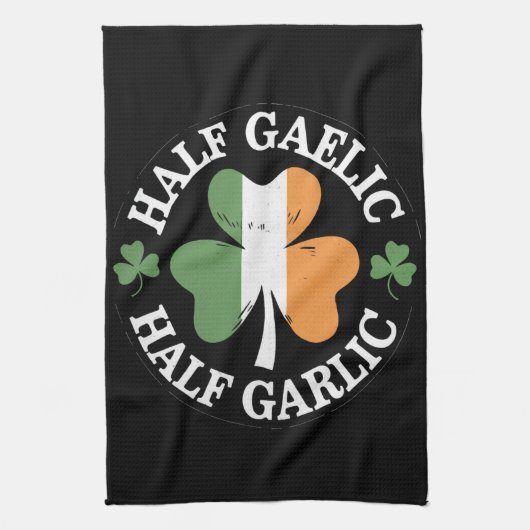 ハーフゲール半ガーリックイタリアンアイリッシュサンパトリック キッチンタオル (縦)