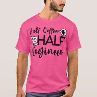 ハーフコーヒーハーフエンジニア ファミリー Tシャツ