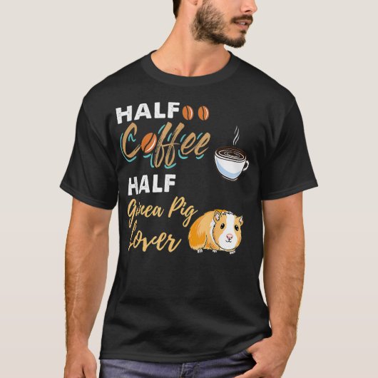 ハーフコーヒーハーフギニア豚の恋人 Tシャツ (正面)