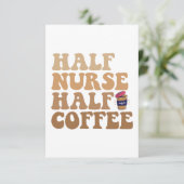 ハーフコーヒーハーフナースおもしろいナース愛好家 サンキューカード (スタンド正面)