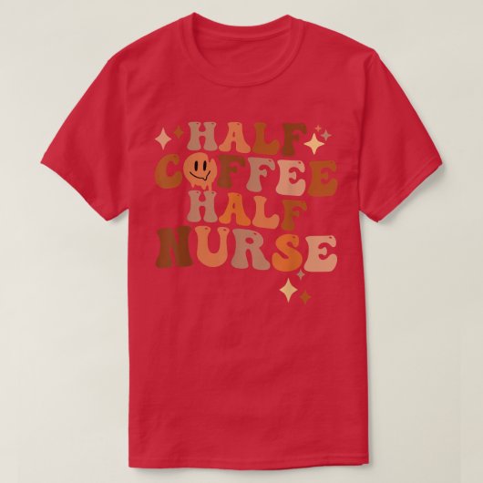 ハーフコーヒーハーフナース Tシャツ (デザイン正面)