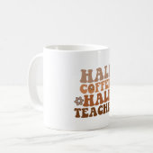 ハーフコーヒーハーフ先生新学期先生 コーヒーマグカップ (正面左)