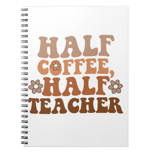 ハーフコーヒーハーフ先生新学期先生 ノートブック (正面)