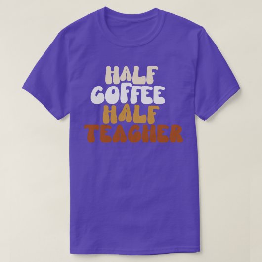 ハーフコーヒーハーフ先生 Tシャツ (デザイン正面)