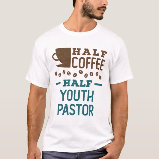 ハーフコーヒーハーフ若者牧師 Tシャツ (正面)