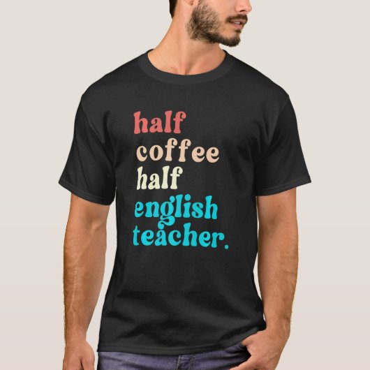 ハーフコーヒーハーフ英語先生Schoの初日 Tシャツ (正面)