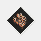 ハーフコーヒー、ハーフ先生 – コーヒーオーバー先生 スタンダードカクテルナプキン (角)