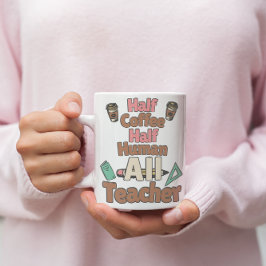 ☕️ハーフ💕コーヒー、ハーフ・ヒューマン、全先生マグ🍎 コーヒーマグカップ