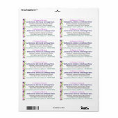 ハーフサイズのアンチバック ラベル (フルシート)