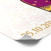 ハーフサリー式かわいいインディアンの女の子ウェルカムサイン ポスター (角)