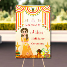 ハーフサリー歓迎サインHalff sari歓迎ポスター