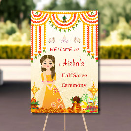 ハーフサリー歓迎サインHalff sari歓迎ポスター ポスター