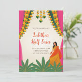 ハーフサレー式のデジタル招待状 招待状 (スタンド正面)