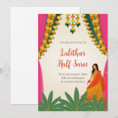 ハーフサレー式のデジタル招待状 招待状 (正面/裏面)