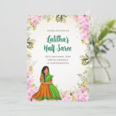 ハーフサレー招待状 インドのサレー イベント招待 招待状 (スタンド正面)