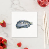 ハーフシェル上の牡蠣 スタンダードカクテルナプキン (インサイチュ)