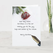 ハーフシスタークリスマスレターオンスノーバラ紙 シーズンカード (正面)