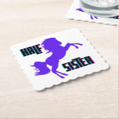 ハーフシスターパープルポニー兄弟姉妹 ペーパーコースター (アングル)