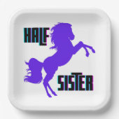 ハーフシスターパープルポニー兄弟姉妹 ペーパープレート (正面)