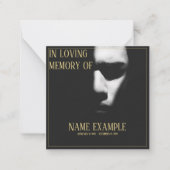 ハーフシャドウノートカードのスリープ顔 ノートカード (正面)