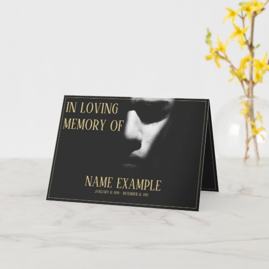 ハーフシャドーカードに眠っている顔 カード (黄色い花)