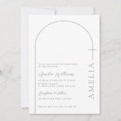 ハーフシンプルアーチクロサージュ《キリスト教》洗礼式や命名式 招待状 (正面)