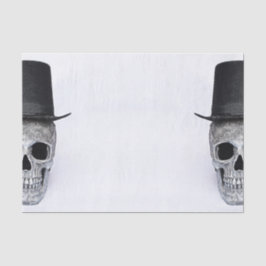 ハーフスカルとトップハットの黒と白ゴシック 薄葉紙