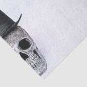ハーフスカルとトップハットの黒と白ゴシック 薄葉紙 (詳細)