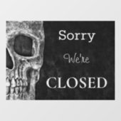 ハーフスカルゴシック白黒入唐店が閉店 ウィンドウサイン (シート)