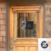 ハーフスカルゴシック黒白入れ墨店 ウィンドウサイン (ホームデコレーション)