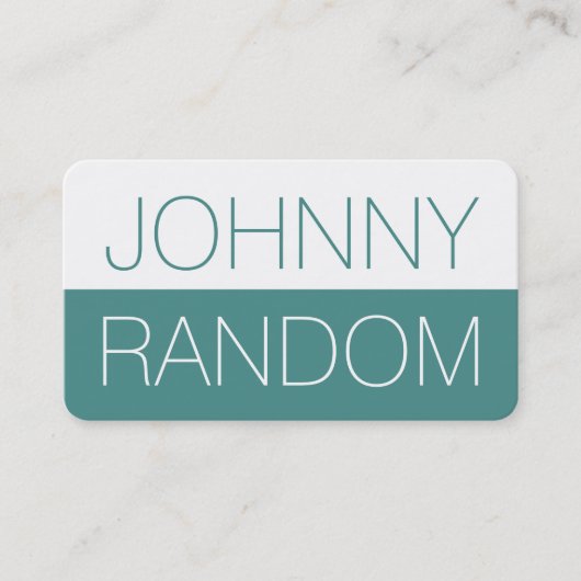 ハーフスプリットデュオトはっきりしたーン（緑）白 名刺 (正面)