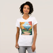 ハーフスリーブ女性用Tシャツ Tシャツ (正面フル)