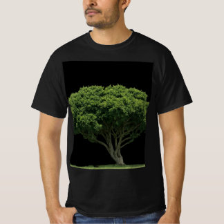 ハーフスリーブTシャツの木のデザイン Tシャツ