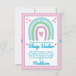 ハーフスリープオーバー レインボーパーティー サンキューカード