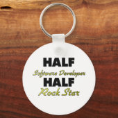 ハーフソフトウェア開発者ハーフロックスター キーホルダー (正面)