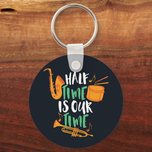 ハーフタイムは我々のタイムマーチおもしろいングバンド キーホルダー (正面)