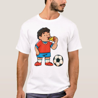 ハーフタイムスナック – おもしろいサッカーピザ Tシャツ