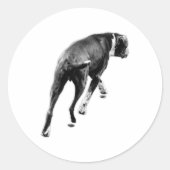 ハーフターン – B&Wシルエット ラウンドシール (正面)