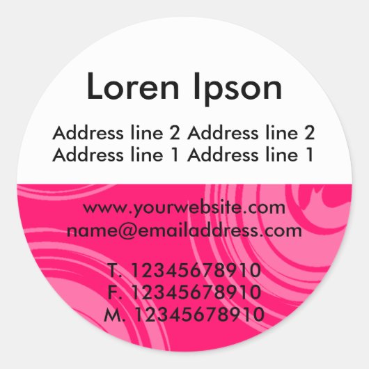 ハーフテクスチャと白02ビジネス/プロファイル ラウンドシール (正面)