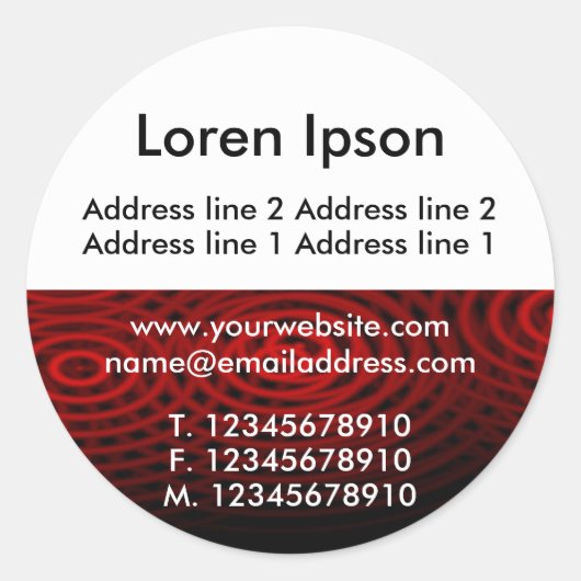 ハーフテクスチャと白07ビジネス/プロファイル ラウンドシール (正面)