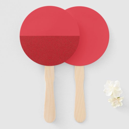 ハーフテクスチャトマト赤いカスタムハンドセットのファン ハンドファン (正面&裏面)