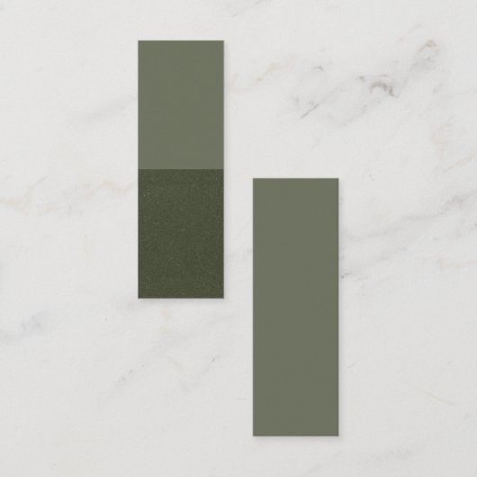 ハーフテクスチャモスグリーンカード – カスタマイズ可能 コーリングカード (正面/裏面)