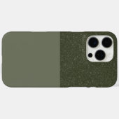 ハーフテクスチャモスグリーンiPhoneケース – カスタマイズ可能 Case-Mate iPhoneケース (裏面 (横))
