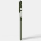 ハーフテクスチャモスグリーンiPhoneケース – カスタマイズ可能 Case-Mate iPhoneケース (裏面 / 左)