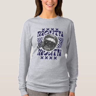 ハーフトーはっきりしたンマウスグラフィックストリートウェアデザイン Tシャツ