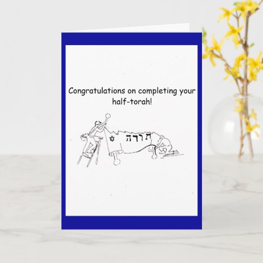 ハーフトーラーを完成させておめでとう カード (黄色い花)